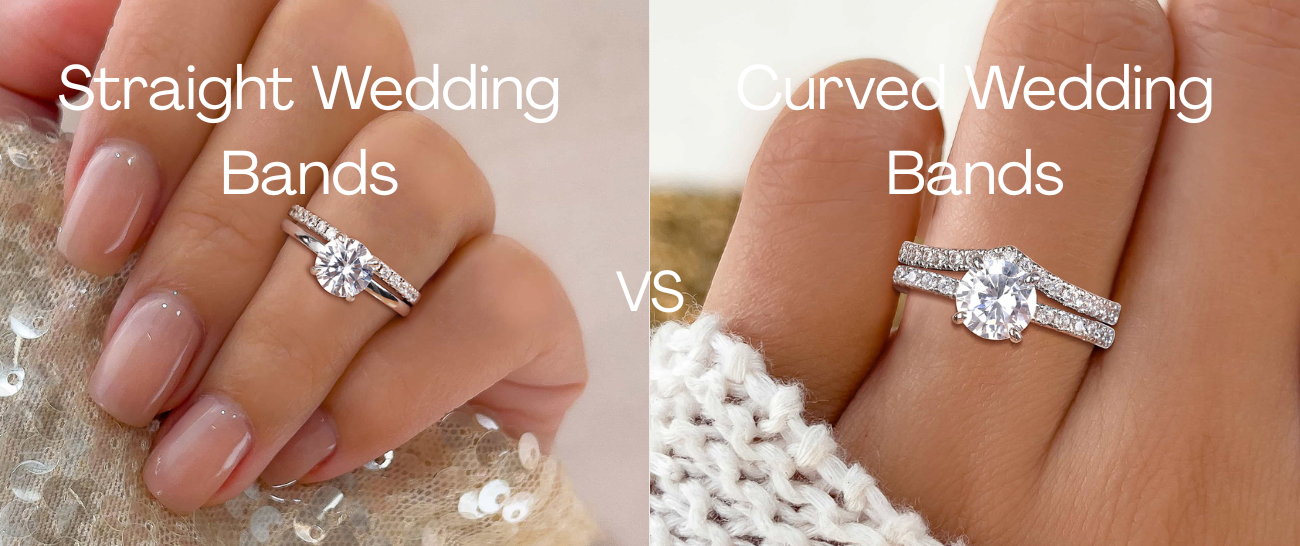 Straight vs. Curved Wedding Bands