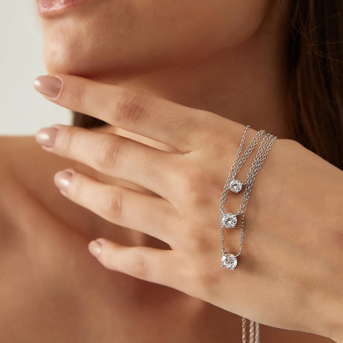 solitaire necklace for women, sterling silver necklace, silver gemstone necklace, cubic zirconia necklace, cz necklace, dainty necklace