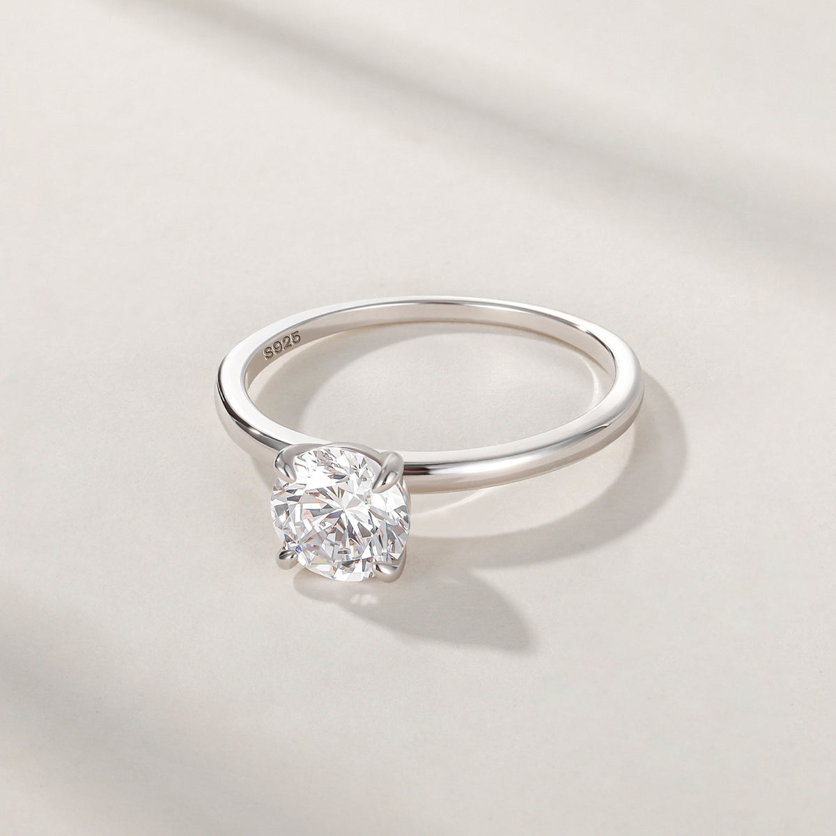 solitaire ring, silver cubic zirconia ring, cubic zirconia engagement ring, cubic zirconia wedding rings, 2ct wedding ring, cheap wedding ring under $50, silver round ring, round cut ring