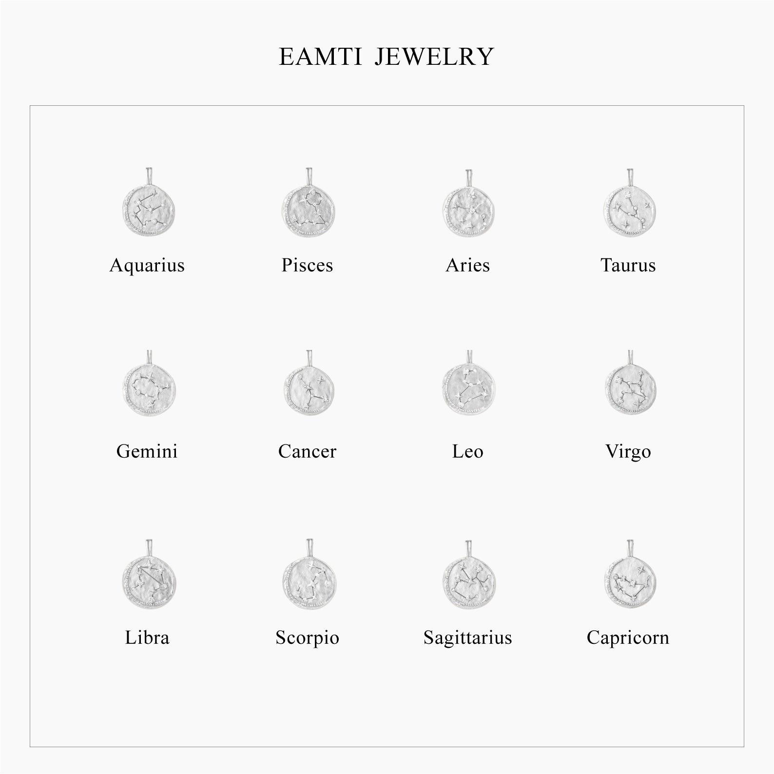 aries necklace, sagittarius necklace, pisces necklace, gemini necklace, scorpio necklace, cz necklace