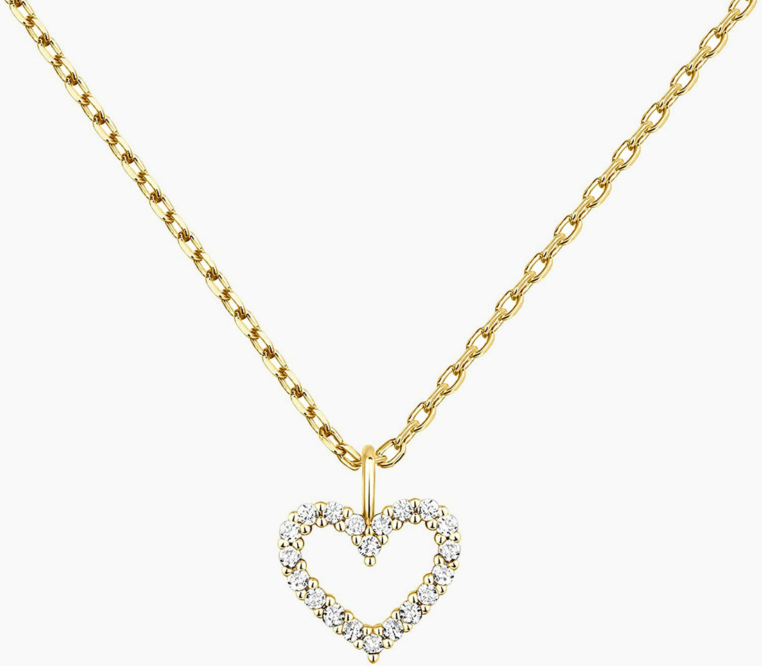 heart pendant necklace, silver heart necklace, S925 silver necklace, eamti necklace