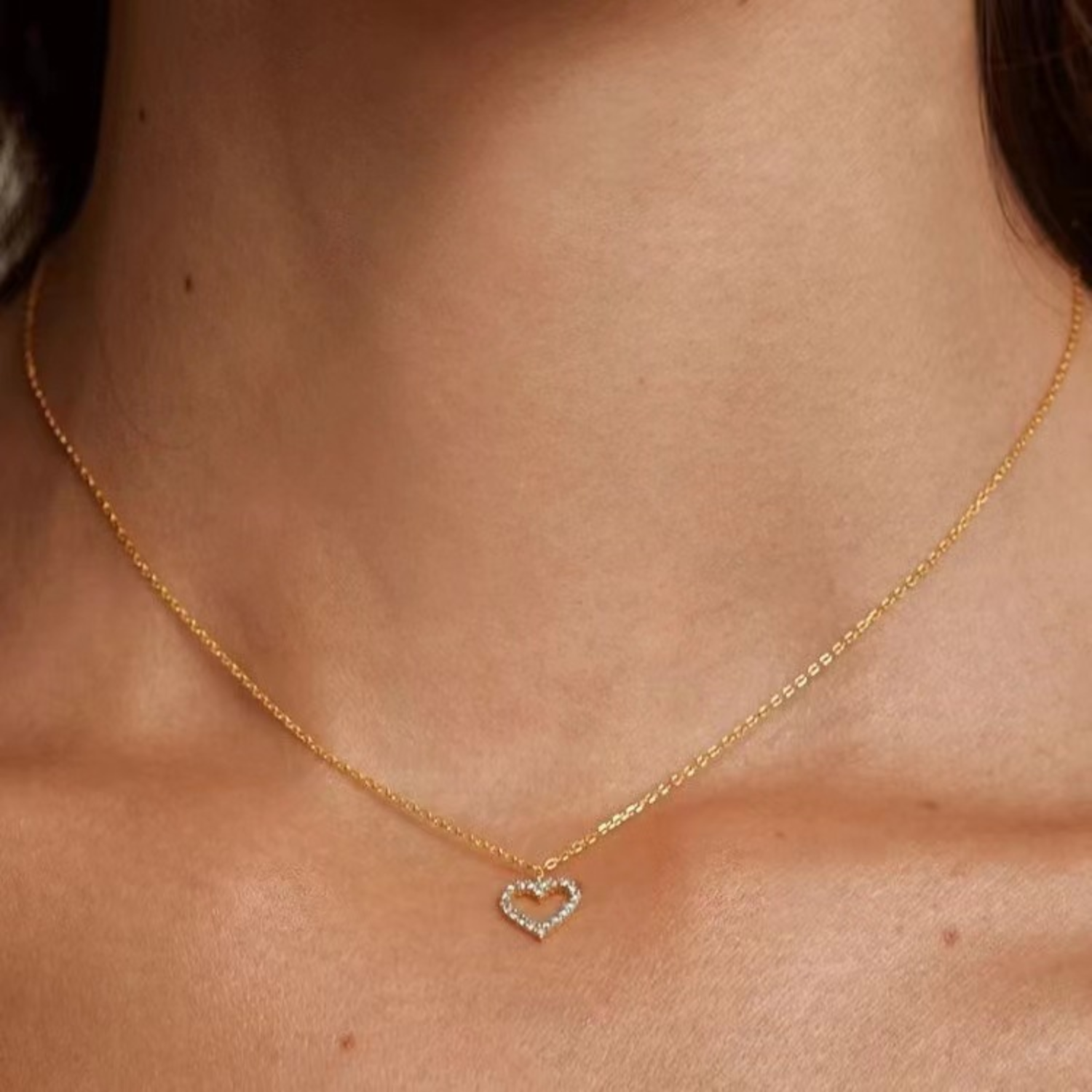 heart pendant necklace, silver heart necklace, S925 silver necklace, eamti necklace