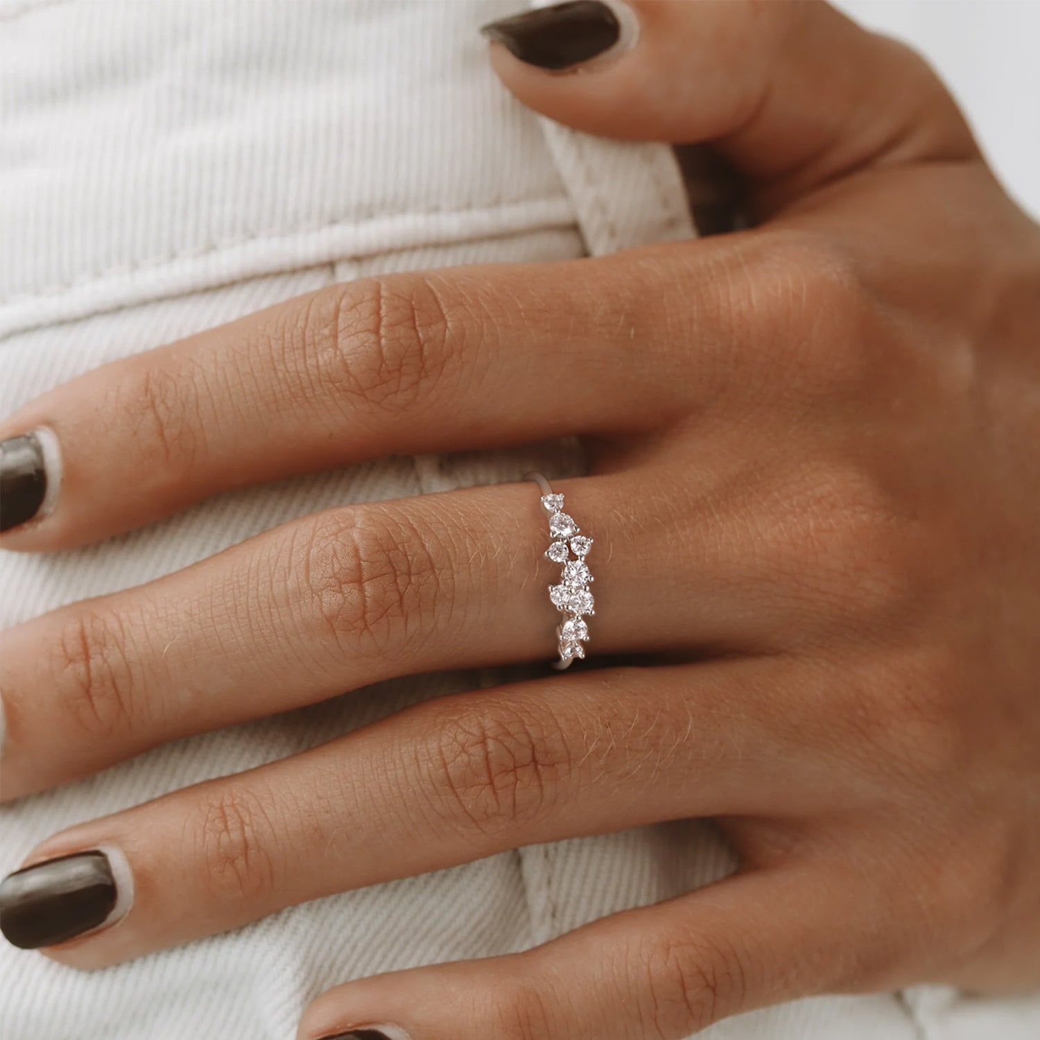 eternity rings for women, s925 wedding rings, stunning cz ring, dainty ring for women, minimalist engagement ring, minimalist wedding rings