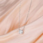 solitaire necklace for women, sterling silver necklace, silver gemstone necklace, cubic zirconia necklace, cz necklace, dainty necklace