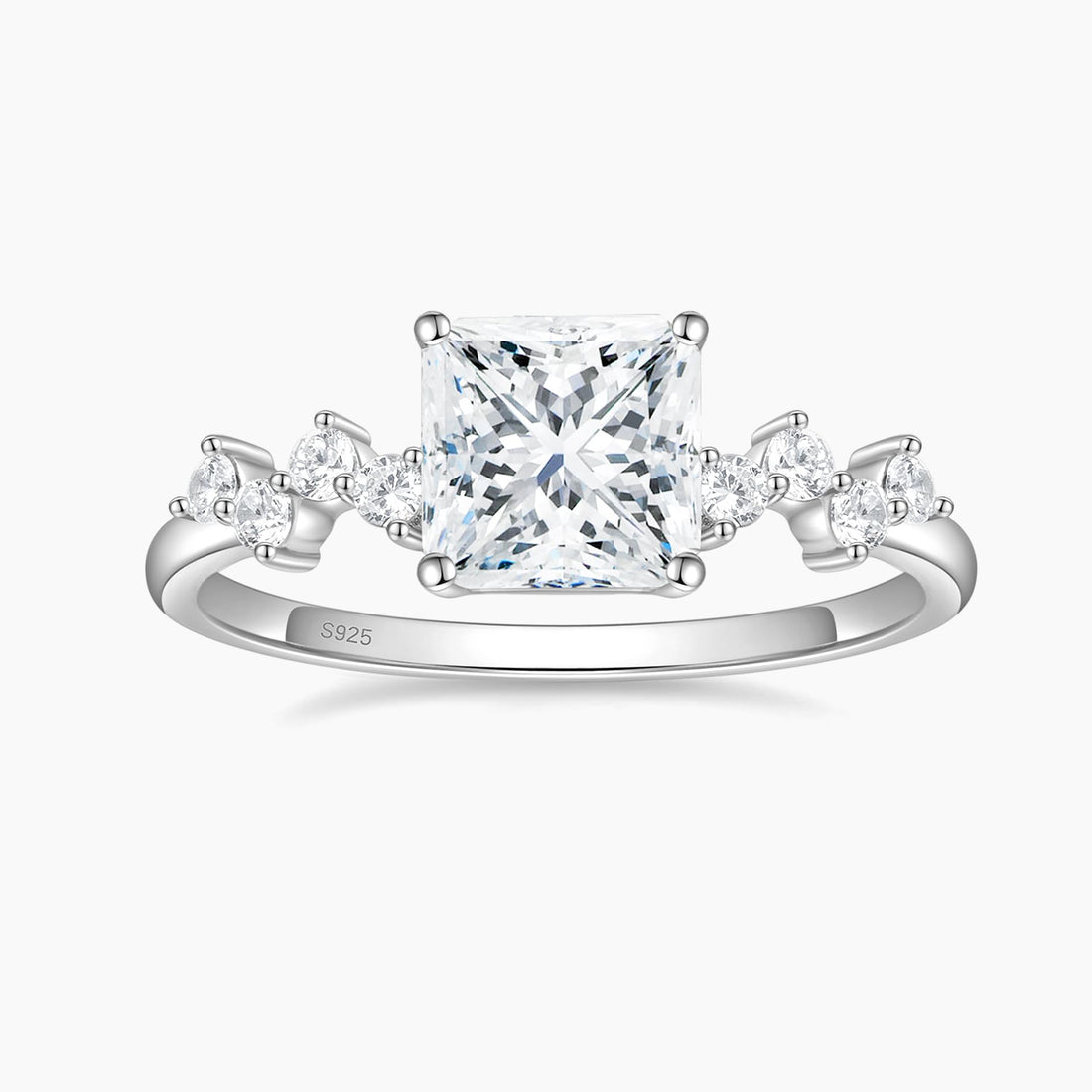 princess cut ring, travel ring under $50, cheap wedding under $50, cheap cubic zirconia rings, silver cz ring, cheap cubic zirconia engagement ring, princess ring