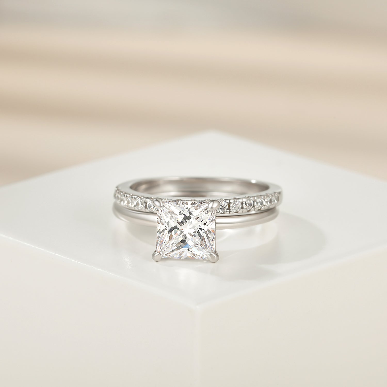 silver wedding band sets, fake bridal ring sets, cheap wedding ring sets, silver wedding ring sets, travel engagement ring, stackable ring