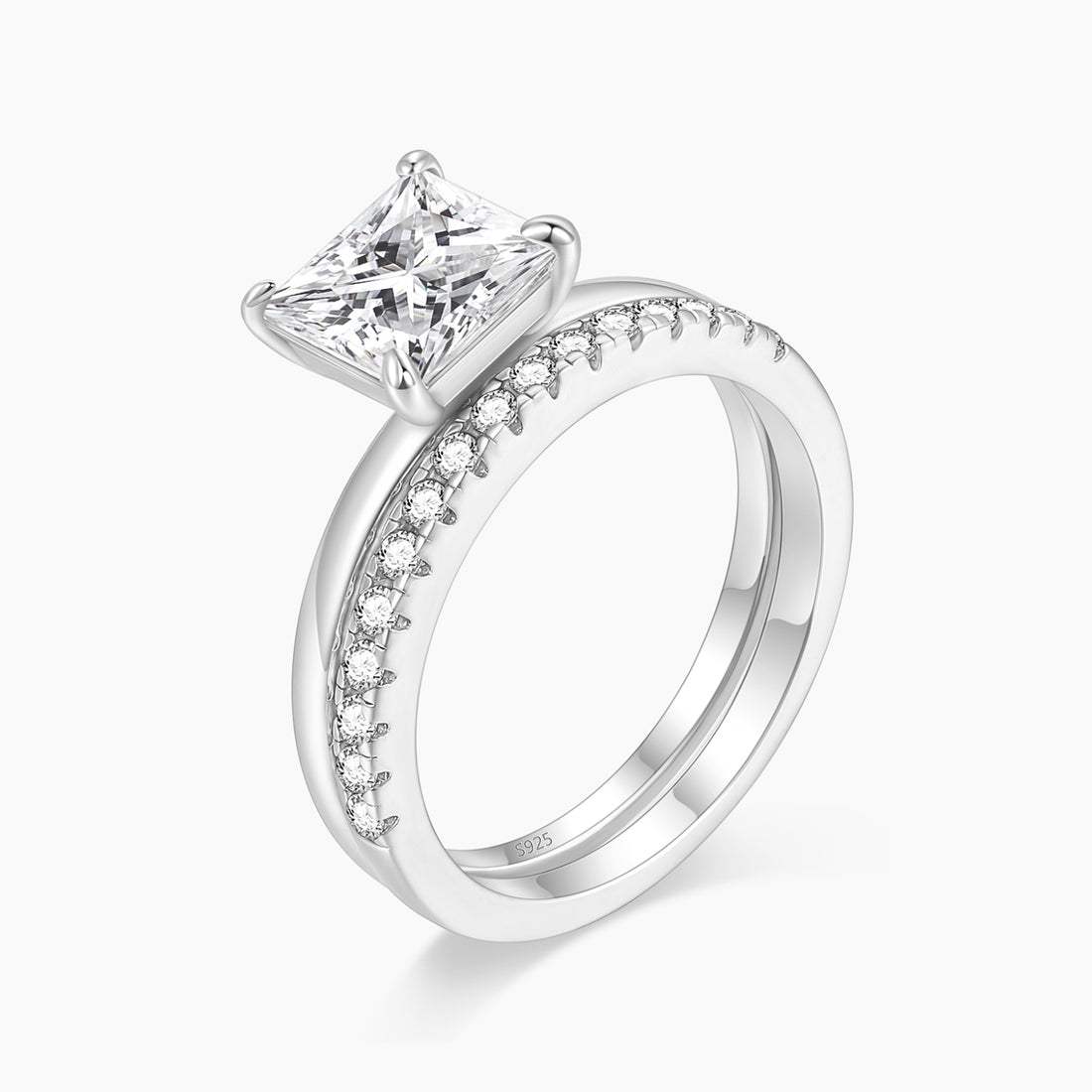 silver wedding band sets, fake bridal ring sets, cheap wedding ring sets, silver wedding ring sets, travel engagement ring, stackable ring