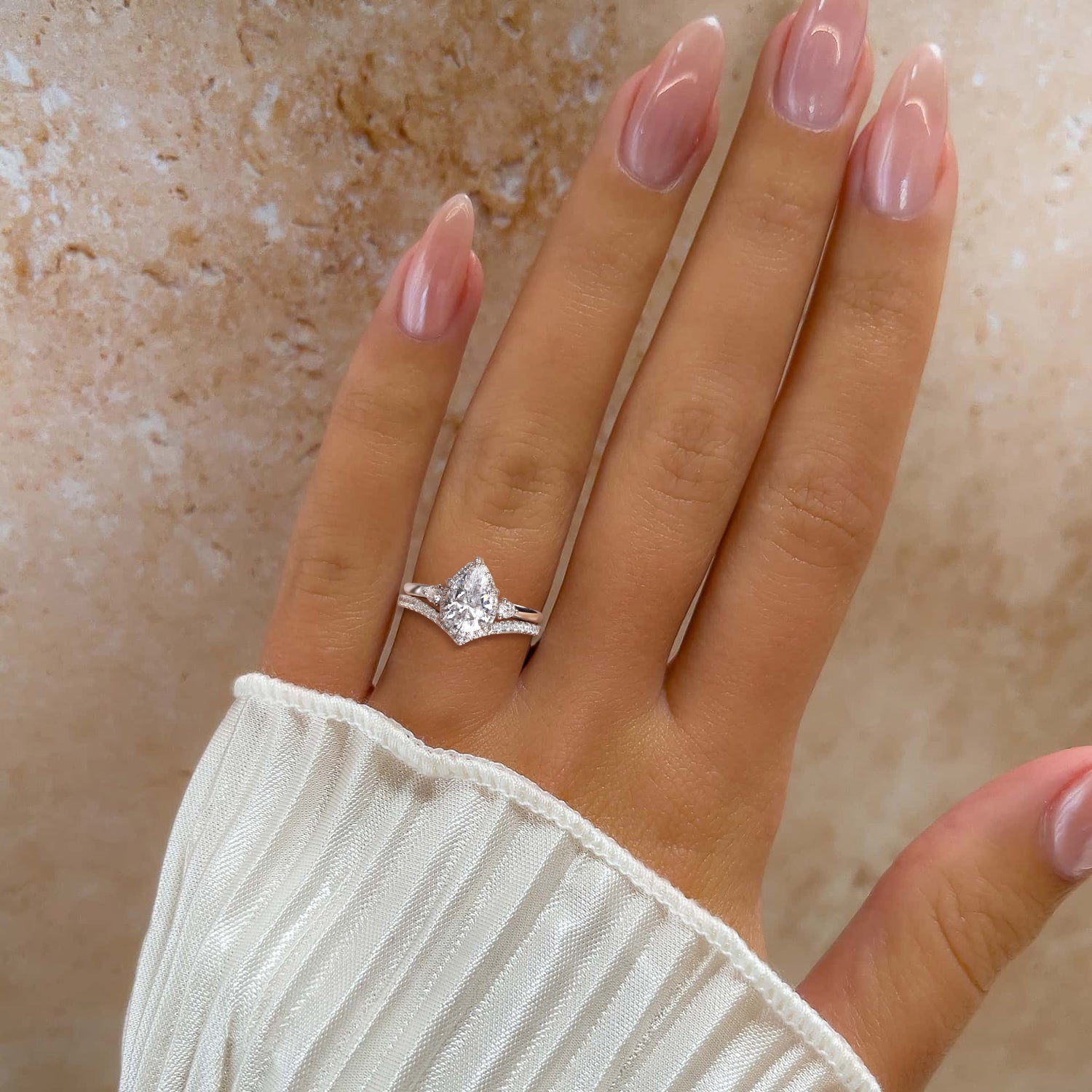 cheap wedding ring sets, crown ring, stackable ring, fake bridal set rings, affordable ring, bridal set wedding ring