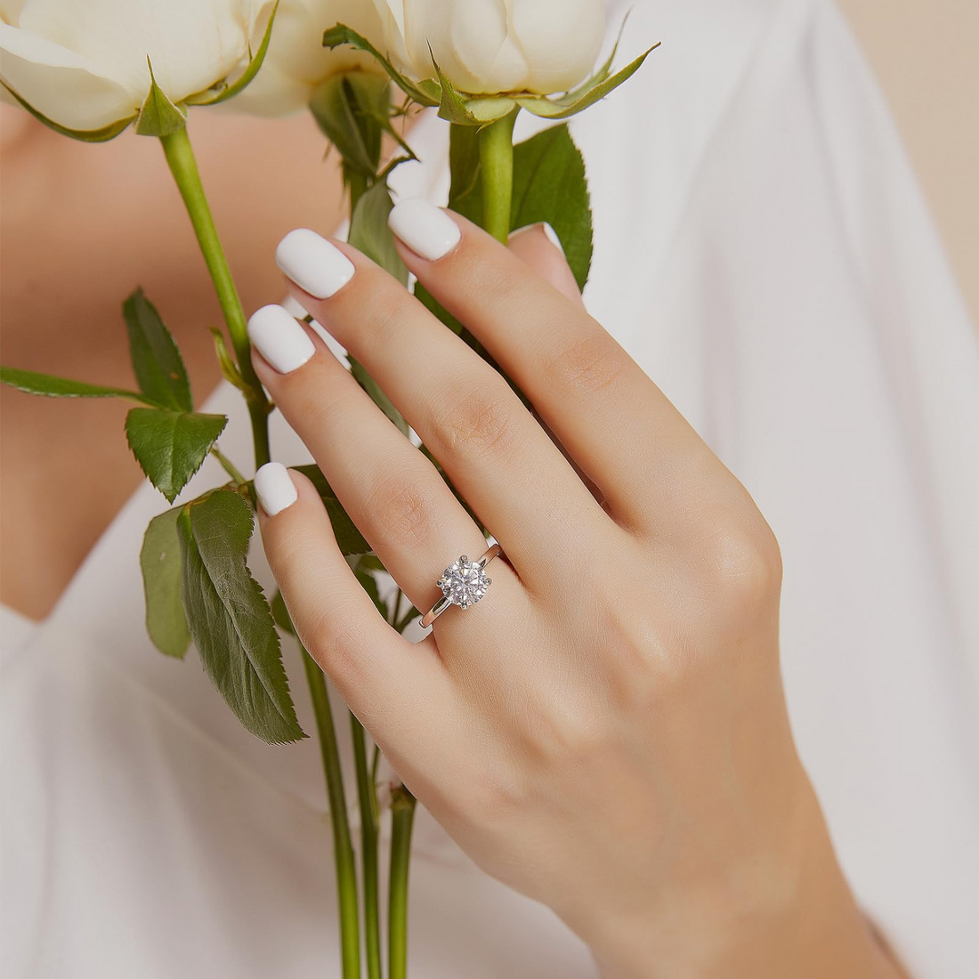 solitaire ring, silver cubic zirconia ring, cubic zirconia engagement ring, cubic zirconia wedding rings, 2ct wedding ring, cheap wedding ring under $50, silver round ring, round cut ring