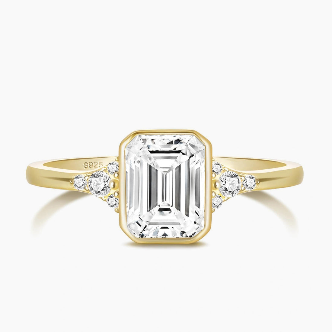 bezel engagement rings, emerald cut engagement rings, emerald cut, emerald diamond, emerald cut diamond ring, emerald cut ring, emerald diamond ring, fake diamond rings, cubic zirconia engagement rings, cubic zirconia wedding rings, silver engagement rings, cz stones, travel rings