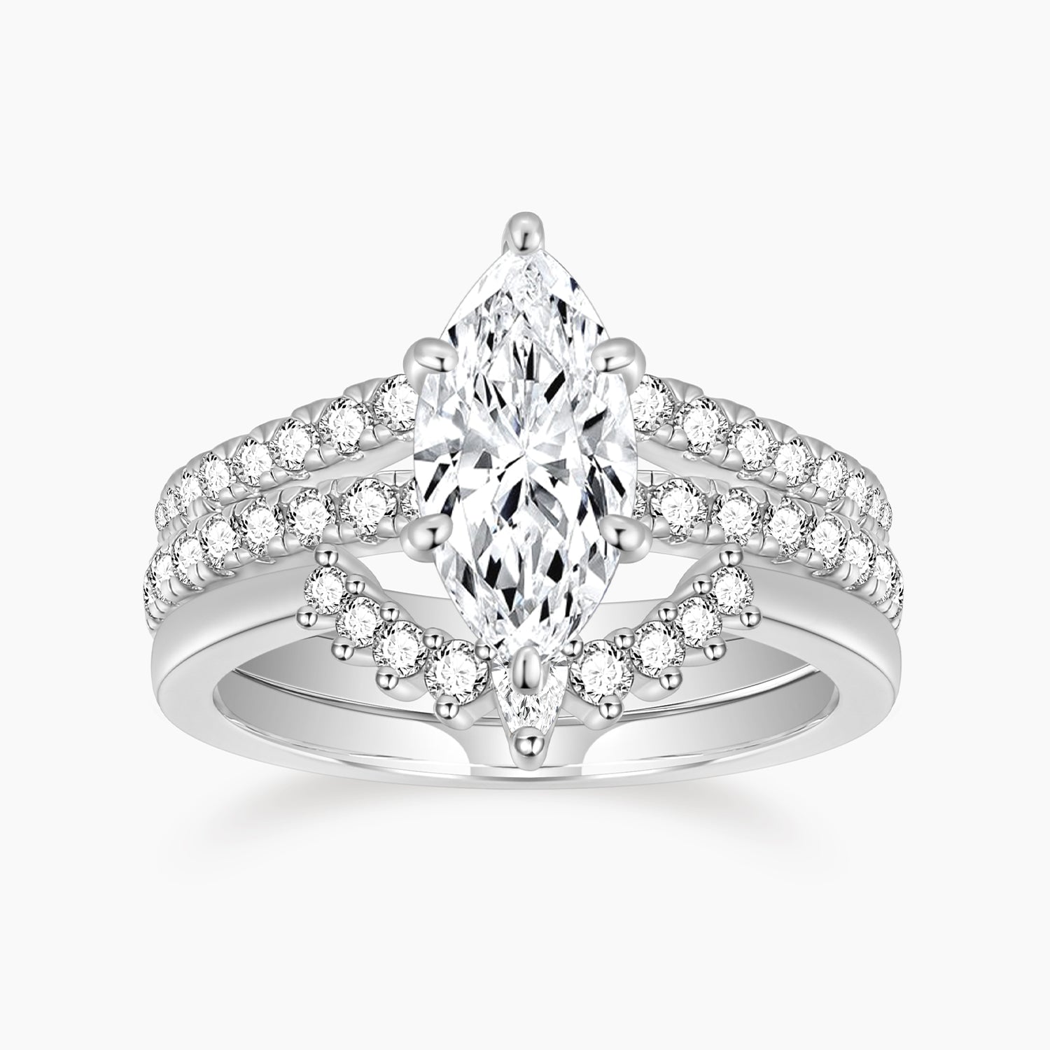 cheap wedding ring sets, marquise ring for women, silver marquise ring, cubic zirconia wedding rings, cz stones, affordable cz engagement rings, fake bridal set rings