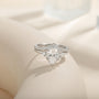 fake bridal ring sets, pear shape ring, cubic zirconia silver ring for women, affordable wedding rings, cheap wedding ring sets