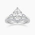 fake bridal ring sets, pear shape ring, cubic zirconia silver ring for women, affordable wedding rings, cheap wedding ring sets