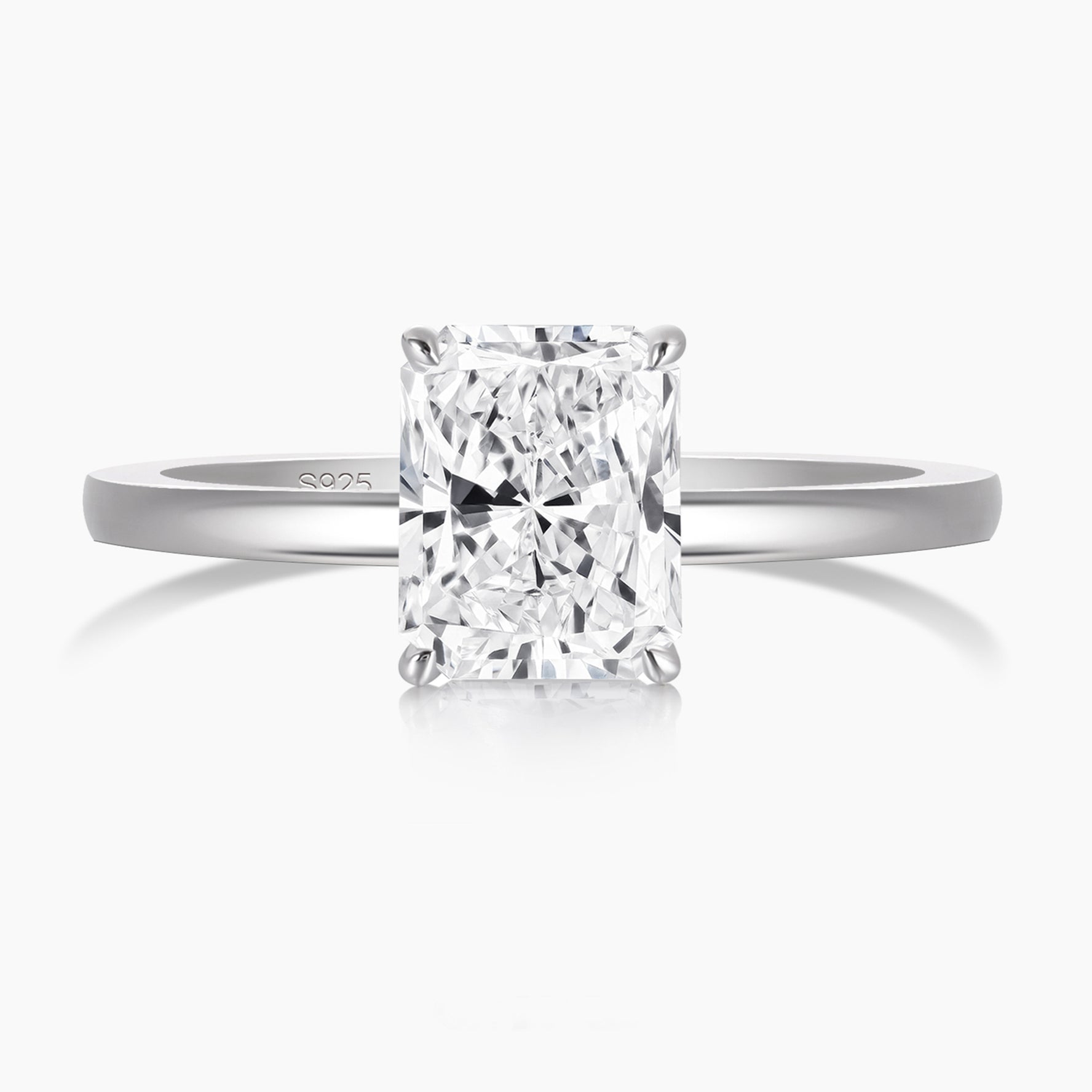 radiant cut engagement rings, radiant cut, radiant diamond, radiant cut diamond ring, radiant cut ring, radiant diamond ring, 2 carat radiant cut diamond ring, cubic zirconia engagement rings, cubic zirconia wedding rings