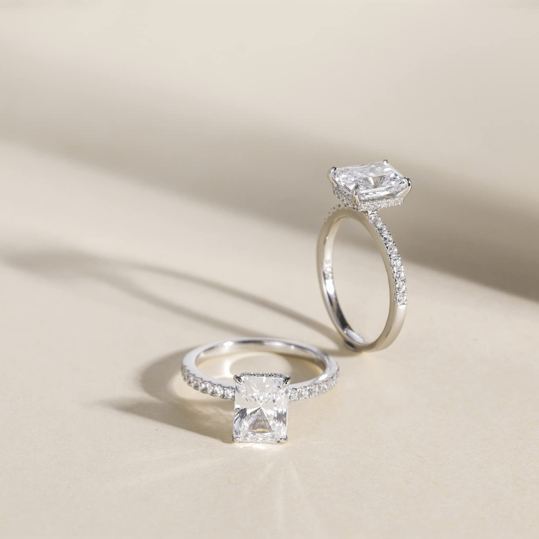 3CT 925 Sterling Silver Cubic Zirconia Rings