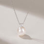 freshwater pearl necklace, Cubic Zirconia Necklace, 925 Sterling Silver Necklace, pearl pendant necklace, freshwater cultured pearls necklace, 925 sterling silver chain,pearl pendant necklace