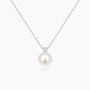 freshwater pearl necklace, Cubic Zirconia Necklace, 925 Sterling Silver Necklace, pearl pendant necklace, freshwater cultured pearls necklace, 925 sterling silver chain,pearl pendant necklace