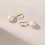 pearl earrings, huggie earrings, drop earrings, gold earrings, 14k gold plated, freshwater pearls, pearl bridal earrings, pearl wedding earrings, freshwater pearl earrings for women, gold plated earrings, white pearls, Baroque Freshwater Pearl Hoop Earrings, Pearl Hoop Earrings