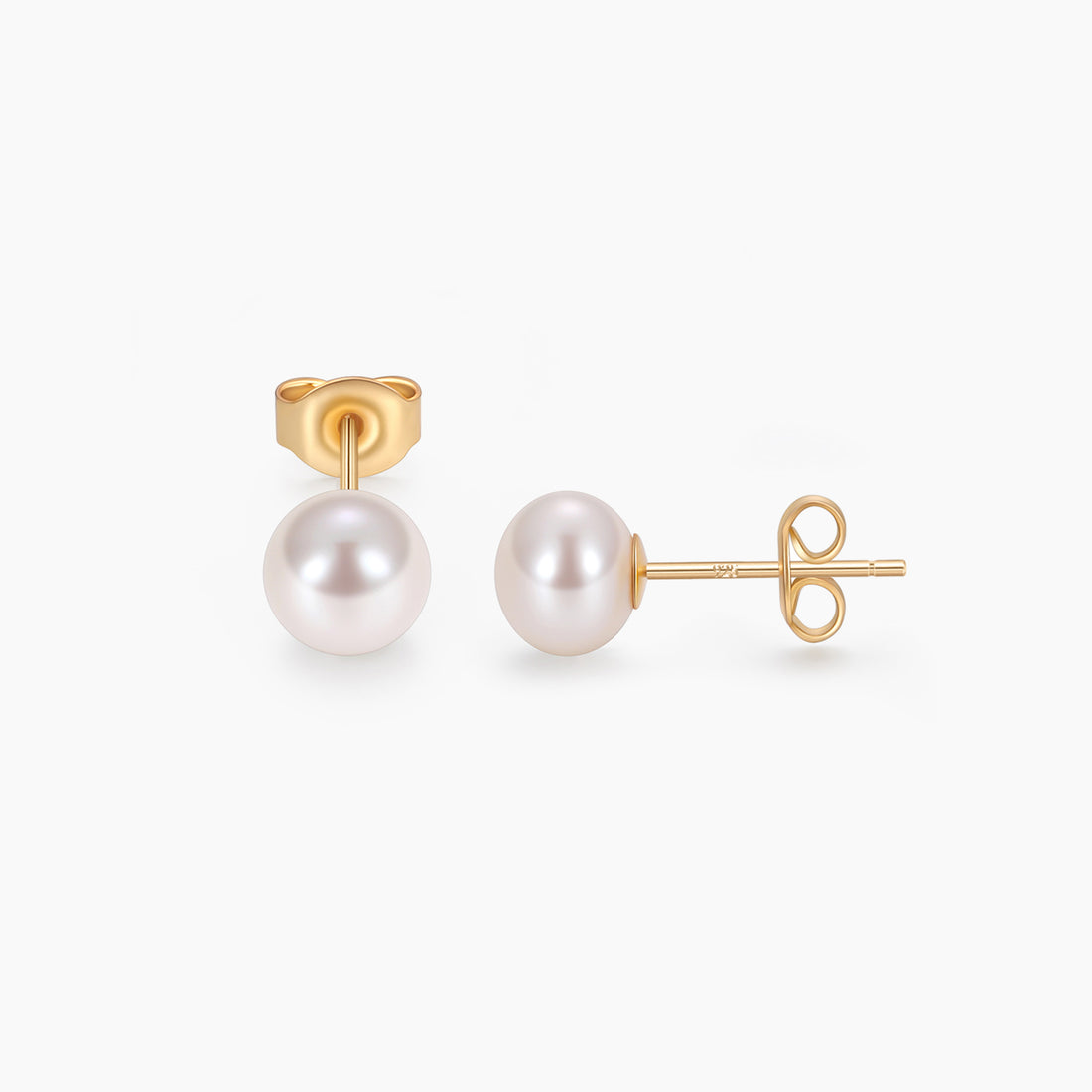 6mm pearls, classic pearl earrings, pearl stud earrings, earrings in white, gold earrings, 925 sterling silver posts, pearl bridal earrings, freshwater pearl earrings, pearl wedding earrings, pearl studs