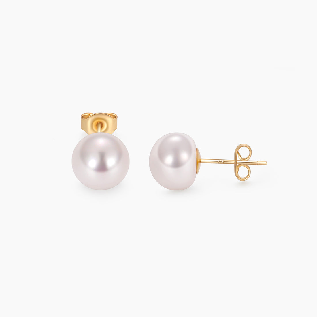9mm pearls, classic pearl earrings, pearl stud earrings, earrings in white, gold earrings, 925 sterling silver posts, pearl bridal earrings, freshwater pearl earrings, pearl wedding earrings, pearl studs