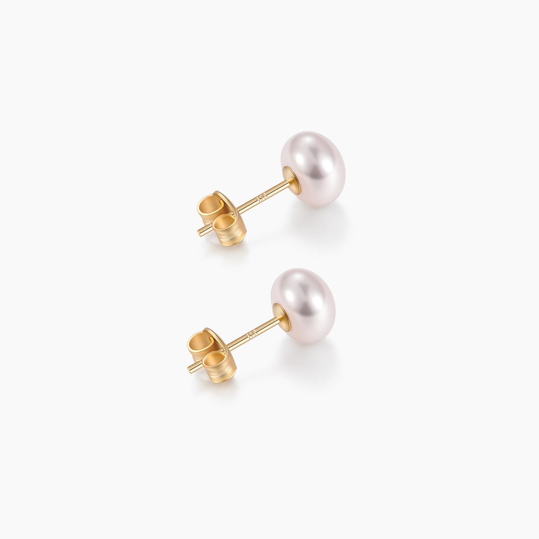 7mm pearls, classic pearl earrings, pearl stud earrings, earrings in white, gold earrings, 925 sterling silver posts, pearl bridal earrings, freshwater pearl earrings, pearl wedding earrings, pearl studs