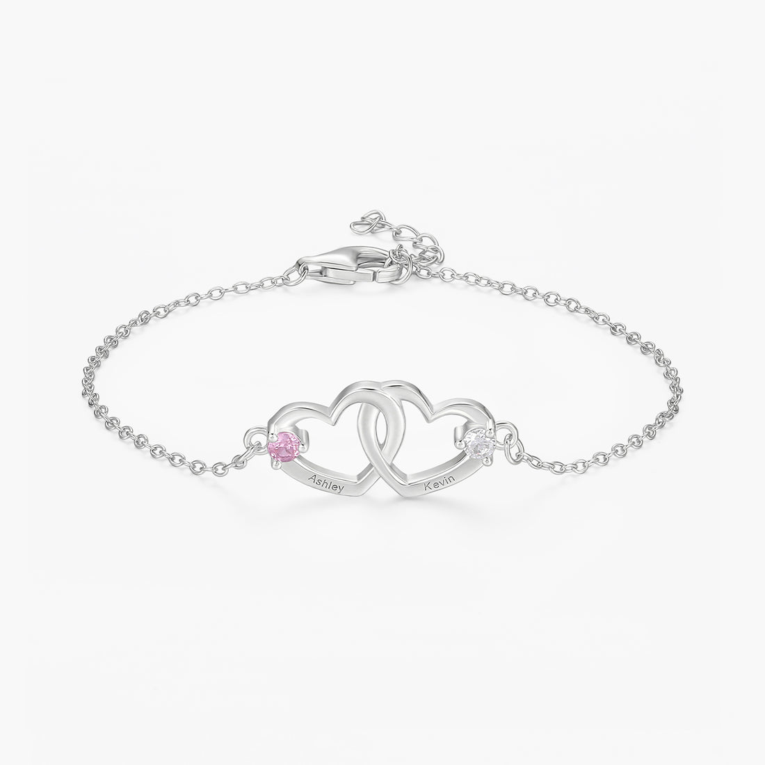 heart bracelet, infinity bracelet, silver bracelet, name bracelet, birthstone bracelet