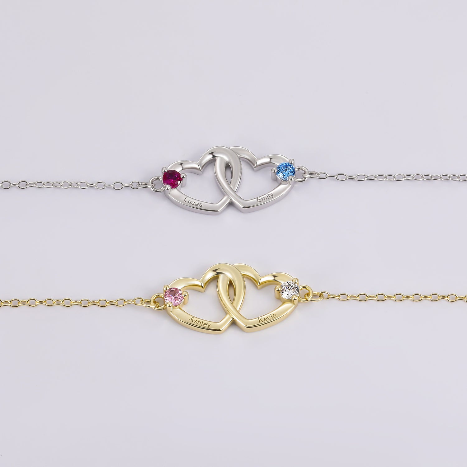 cubic zirconia bracelet, silver bracelet, name bracele