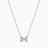solitaire necklace for women, sterling silver necklace, silver gemstone necklace, cubic zirconia necklace, cz necklace, dainty necklace, emerald cut