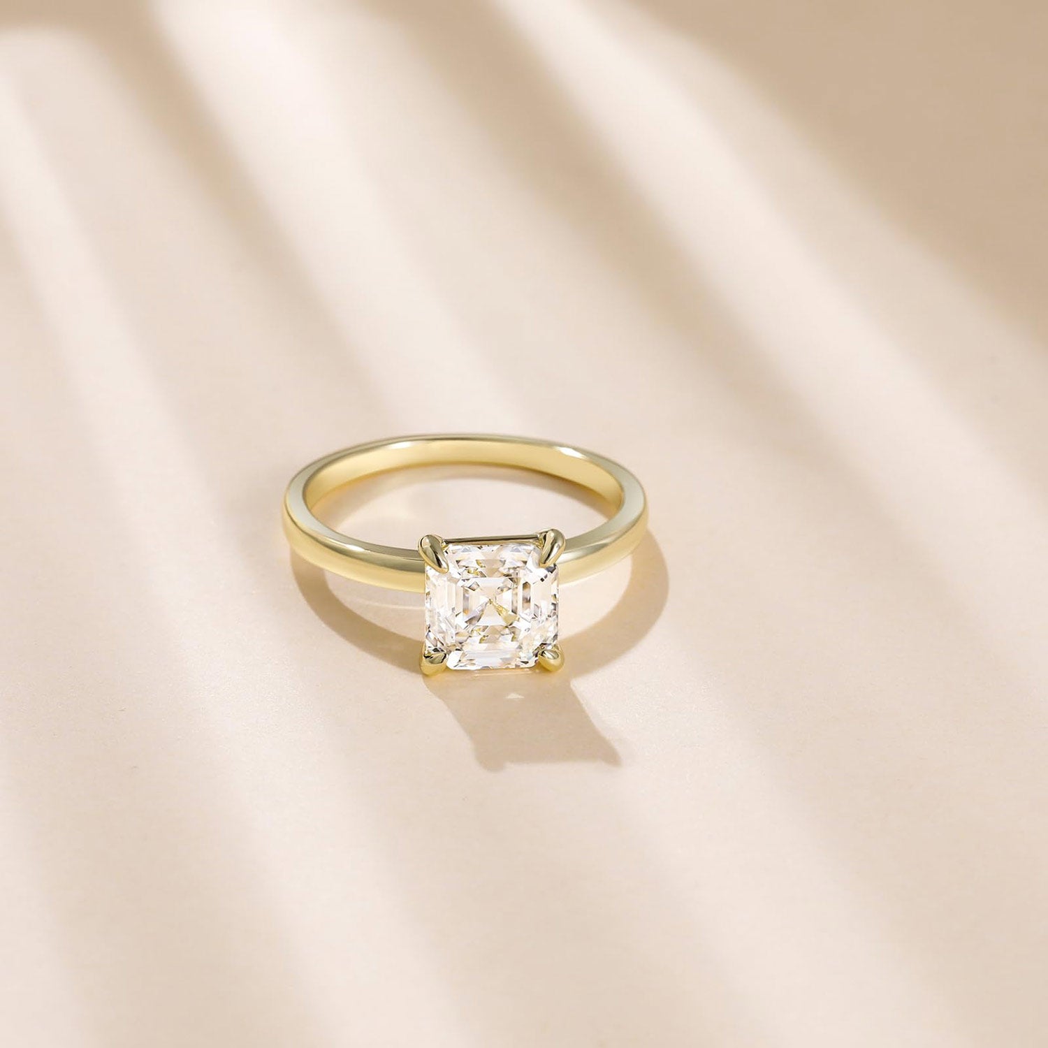 2CT engagement ring, asscher cut ring, cubic zirconia ring, sterling silver ring, cubic zirconia engagement ring, cheap wedding rings