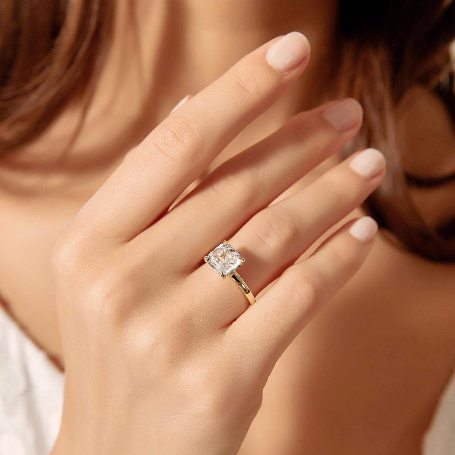 2CT engagement ring, asscher cut ring, cubic zirconia ring, sterling silver ring, cubic zirconia engagement ring, cheap wedding rings, 2ct wedding rings