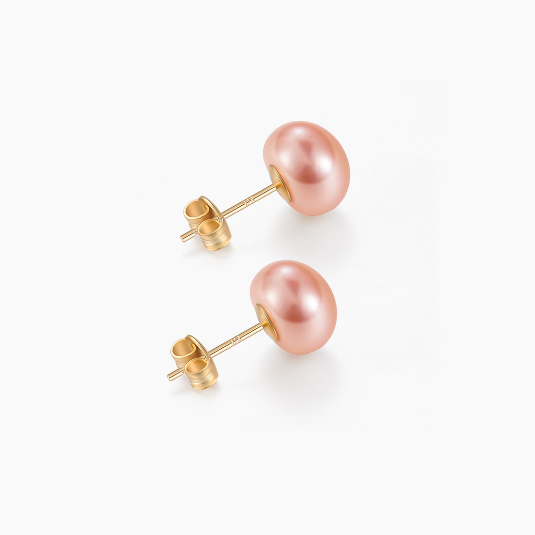 9mm pink pearls, pink pearl earrings, classic pearl earrings, pearl stud earrings, earrings in pink, gold earrings, 925 sterling silver posts, pearl bridal earrings, freshwater pearl earrings, pearl wedding earrings, pearl studs, pink pearls