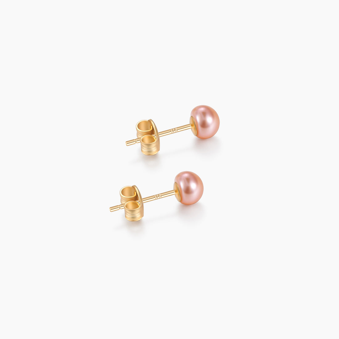 5mm pink pearls, pink pearl earrings, classic pearl earrings, pearl stud earrings, earrings in pink, gold earrings, 925 sterling silver posts, pearl bridal earrings, freshwater pearl earrings, pearl wedding earrings, pearl studs, pink pearls