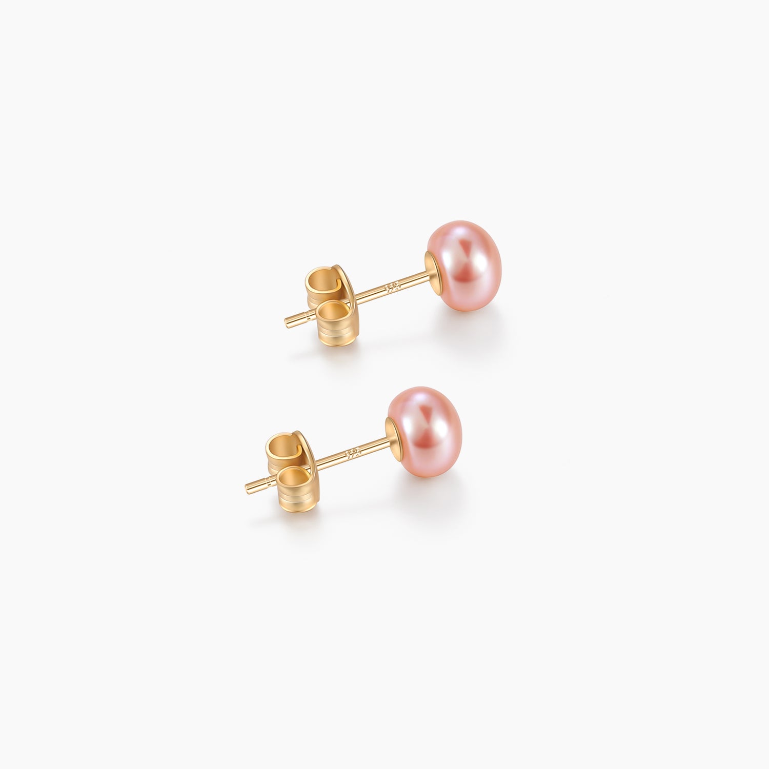 6mm pink pearls, pink pearl earrings, classic pearl earrings, pearl stud earrings, earrings in pink, gold earrings, 925 sterling silver posts, pearl bridal earrings, freshwater pearl earrings, pearl wedding earrings, pearl studs, pink pearls