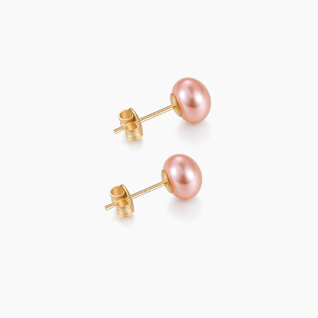 7mm pink pearls, pink pearl earrings, classic pearl earrings, pearl stud earrings, earrings in pink, gold earrings, 925 sterling silver posts, pearl bridal earrings, freshwater pearl earrings, pearl wedding earrings, pearl studs, pink pearls