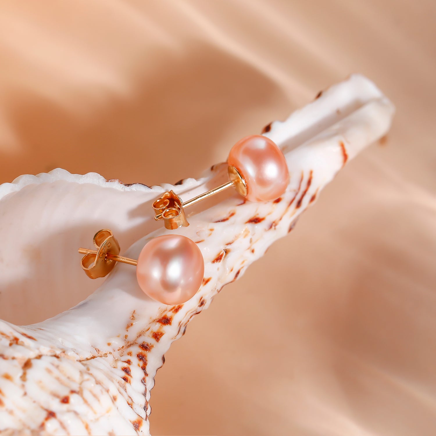 8mm pink pearls, pink pearl earrings, classic pearl earrings, pearl stud earrings, earrings in pink, gold earrings, 925 sterling silver posts, pearl bridal earrings, freshwater pearl earrings, pearl wedding earrings, pearl studs, pink pearls