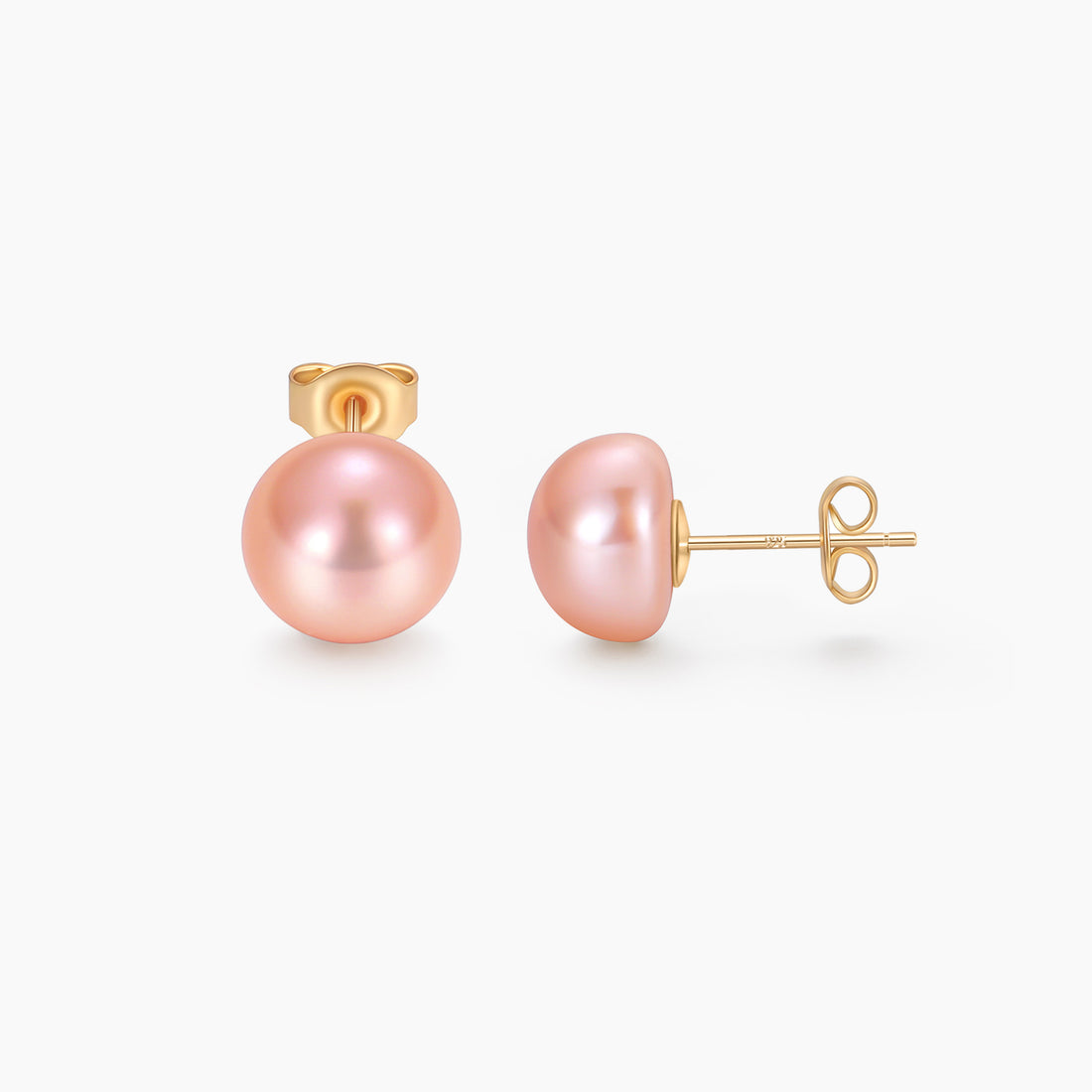 9mm pink pearls, pink pearl earrings, classic pearl earrings, pearl stud earrings, earrings in pink, gold earrings, 925 sterling silver posts, pearl bridal earrings, freshwater pearl earrings, pearl wedding earrings, pearl studs, pink pearls