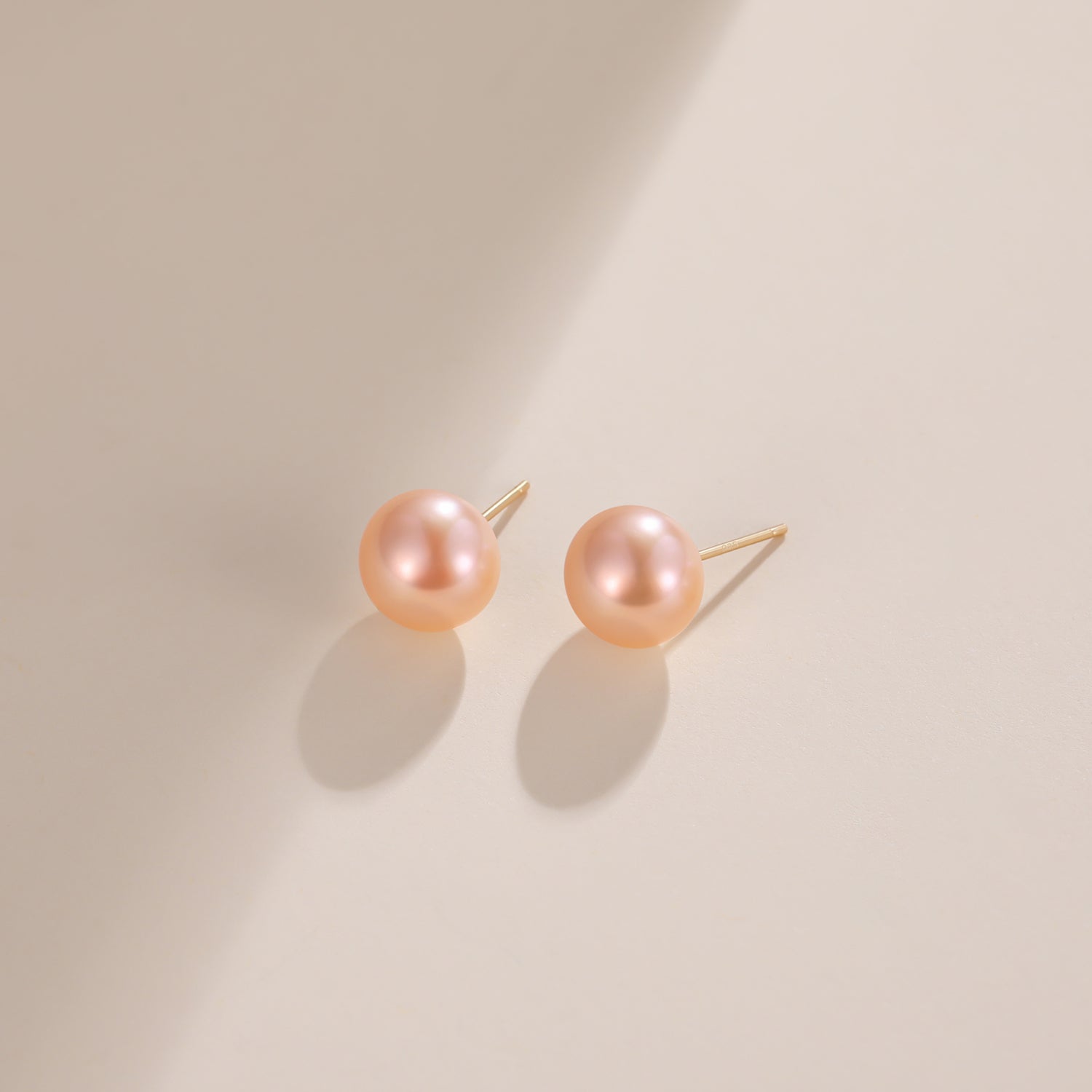 9mm pink pearls, pink pearl earrings, classic pearl earrings, pearl stud earrings, earrings in pink, gold earrings, 925 sterling silver posts, pearl bridal earrings, freshwater pearl earrings, pearl wedding earrings, pearl studs, pink pearls