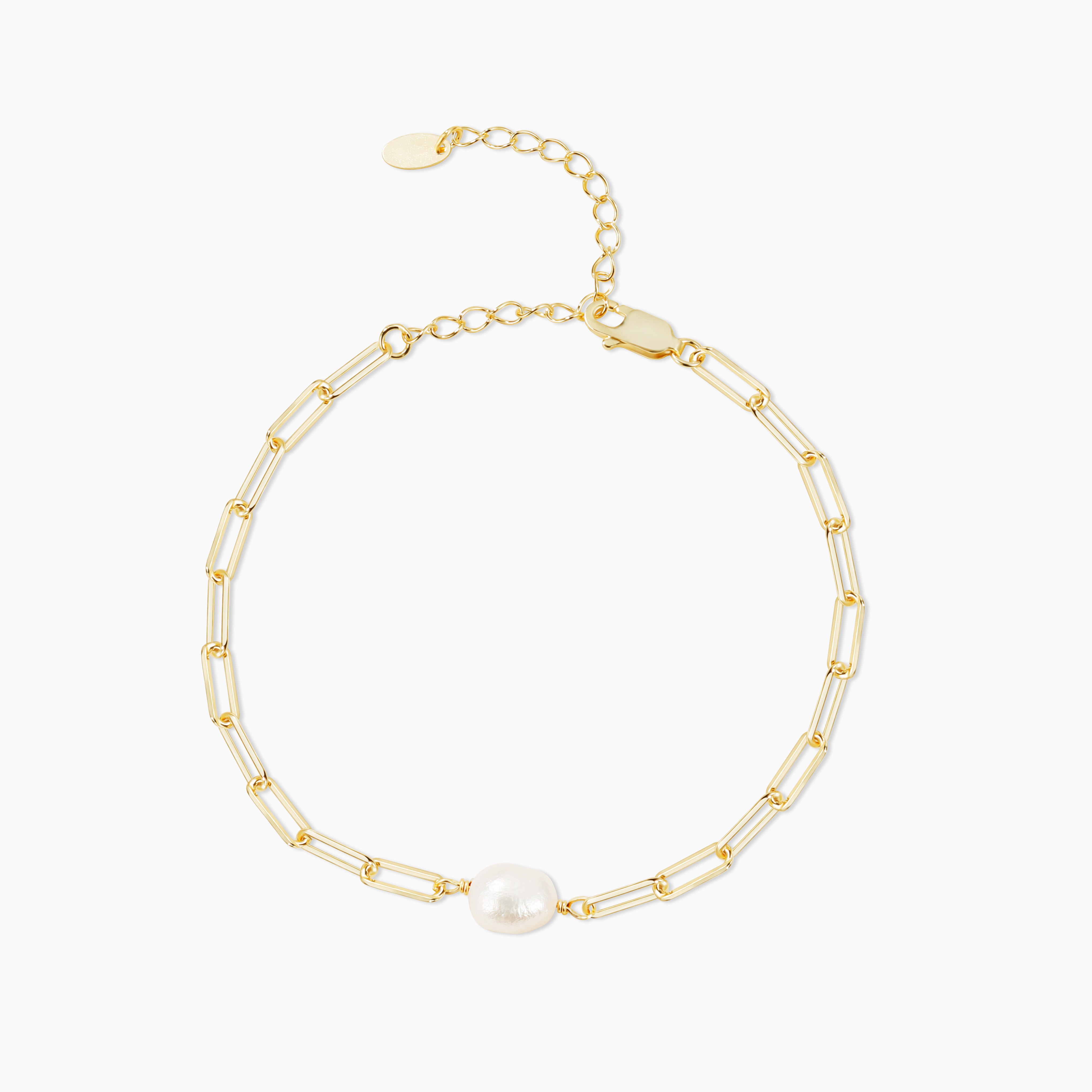 link bracelet, pearl bracelet, mom bracelet, freshwater pearl bracelet, mother of pearl gold