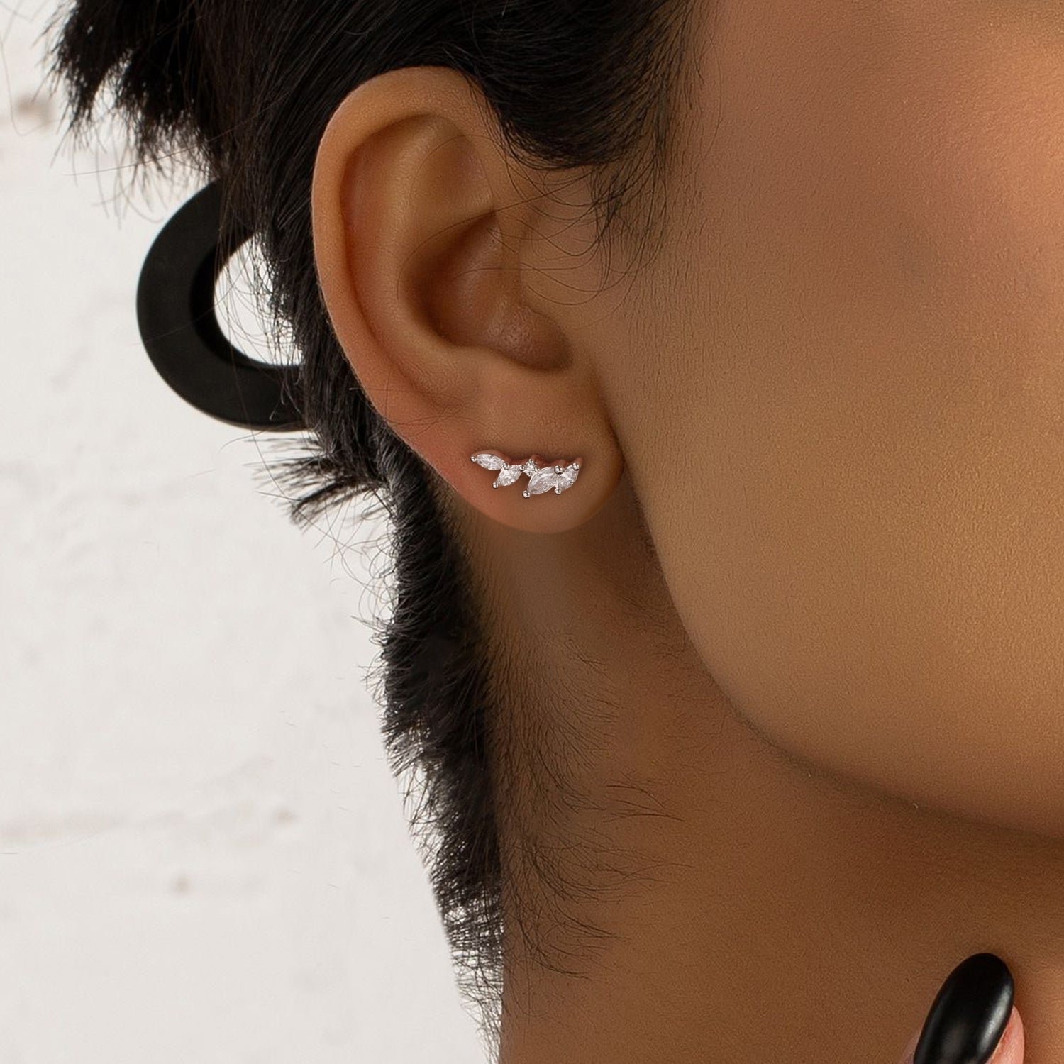 silver earrings studs, sterling silver cubic zirconia earrings, cubic zirconia earrings, cute earrings, earrings backs, hypoallergenic stud earrings