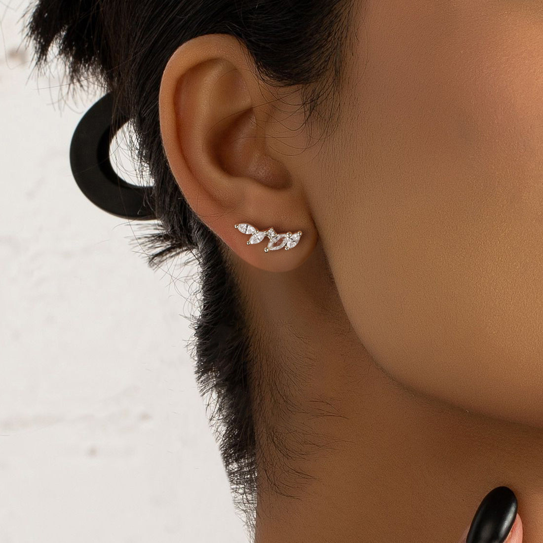 moissanite earrings, moissanite stud earrings, silver earrings studs, sterling silver cubic zirconia earrings, cubic zirconia earrings, cute earrings