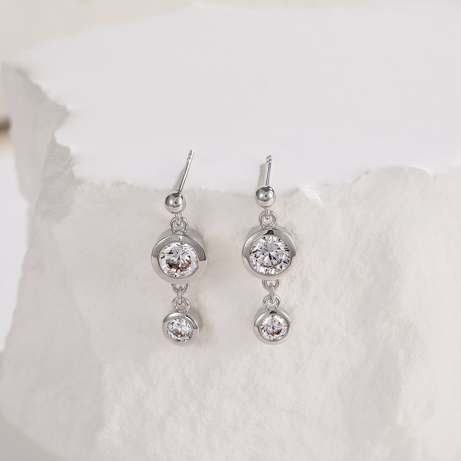 moissanite earrings, moissanite wedding earrings, moissanite travel earrings, silver earrings for women, dainty earrings
