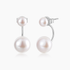 pearl earrings, ear jacket, classic pearl earrings, pearl bridal earrings, freshwater pearl earrings, pearl wedding earrings, oriental pearl