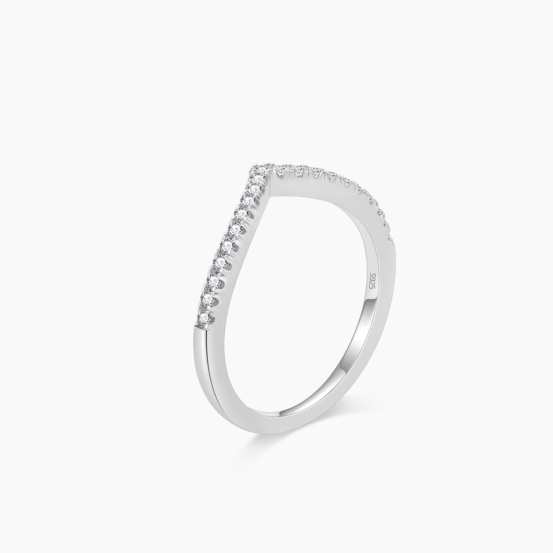 v shaped rings, s925 v shaped ring for women, sterling silver stackable ring, womens eternity ring, sterling silver eternity ring, sterling silver eternity ring, eternity band engagement ring