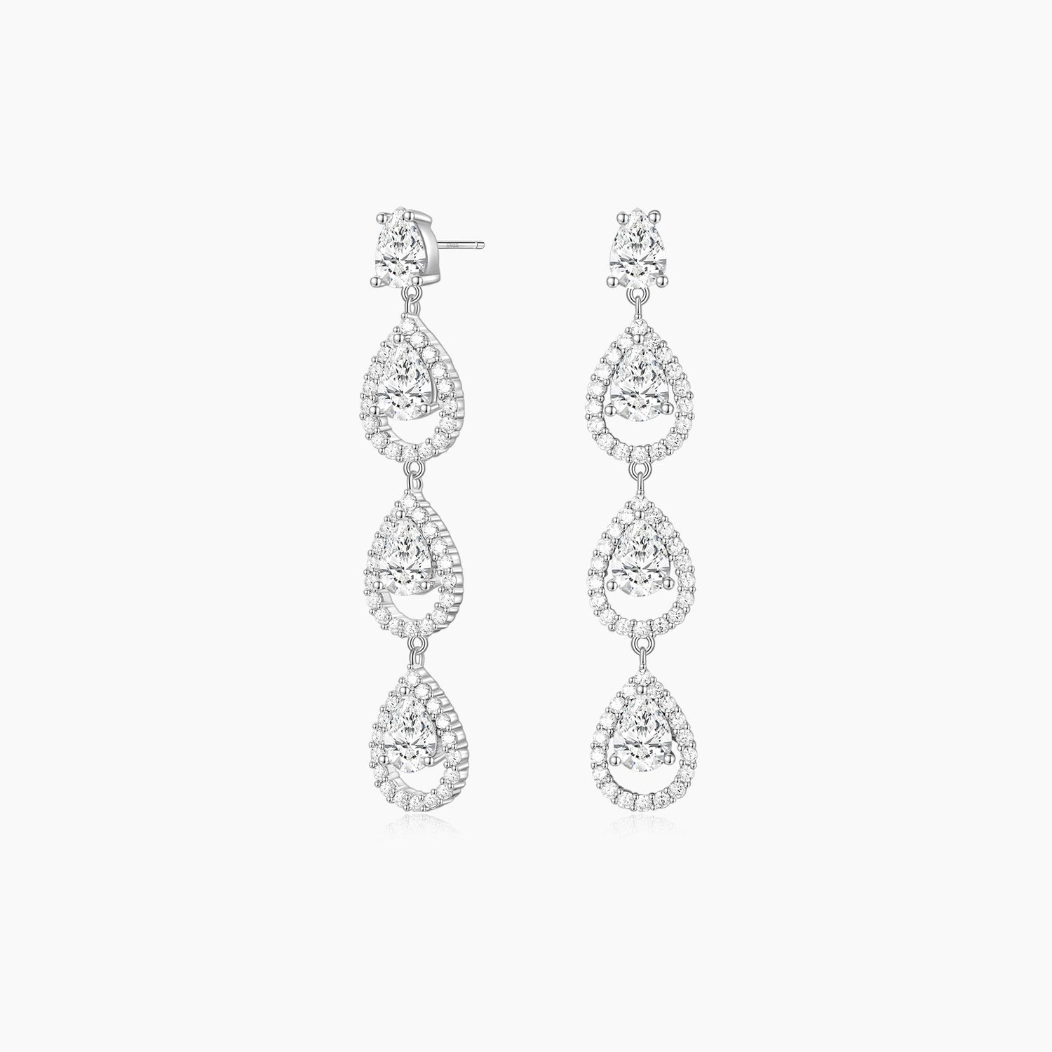 teardrop, bridal earrings, wedding earrings, pear cut, danity earrings, dangling earrings