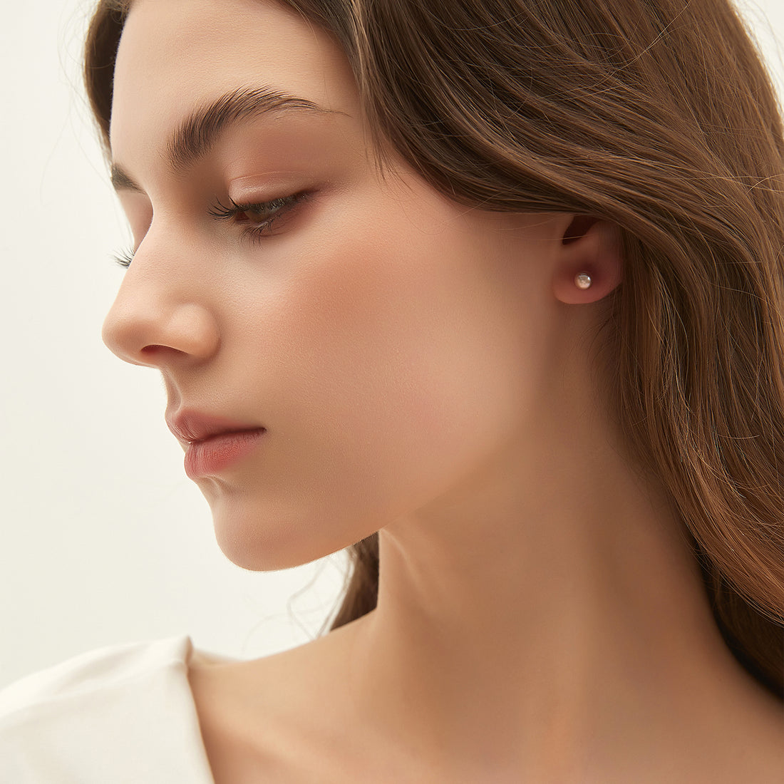 pearl stud earrings, purple pearls, pearl wedding earrings, freshwater pearl earrings