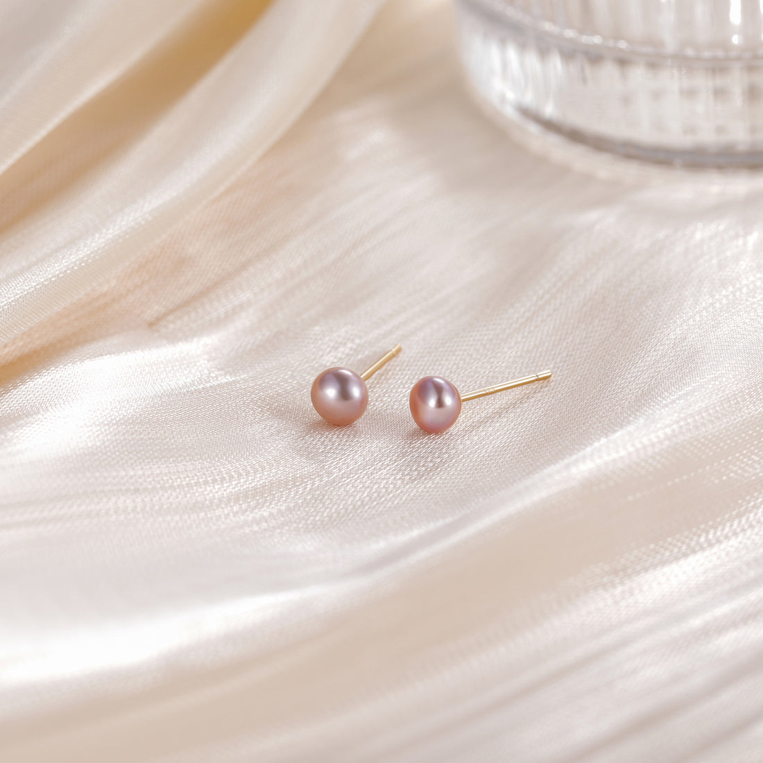 pearl stud earrings, purple pearls, pearl wedding earrings, pearl bridal earrings