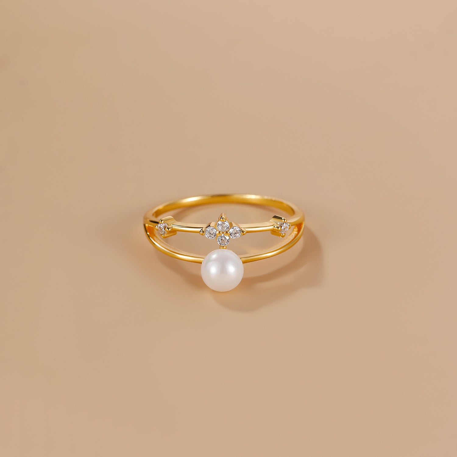 pearl engagement rings, cz rings, pearl wedding rings