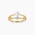 pearl ring, gold pearl ring, pearl engagement ring, mother of pearl ring, pearl proposal ring, cz stones