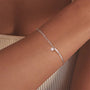 beaded bracelet, cubic zirconia, sterling silver, star bracelet