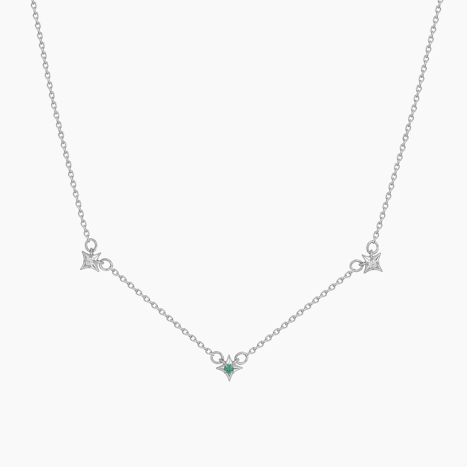 Gold Plated, Birthstone Necklace, Layered Necklace, Personalized Necklace, Delicate Necklace, Dainty Necklace, Affordable Jewelry, Star Necklace